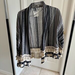 Zara Monochrome Geometric Kimono